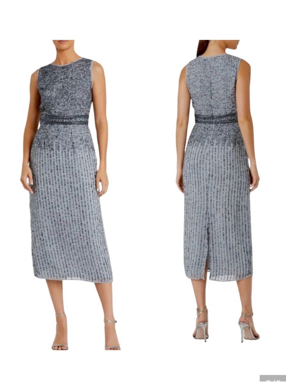 McDougall midi Sequin Dress in Gray